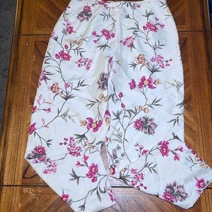 Talbots floral silk ankle pants - size 8